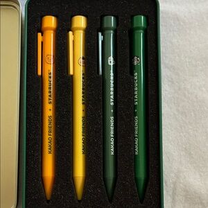 Starbucks Korea x Kakoa friends pen and stamp collection 2024. Never used